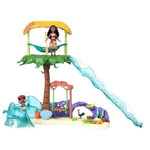 Mattel Disney Moana 2 Toys, Moana’S Island Adventure Playset with Moana & Simea